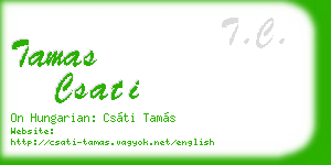 tamas csati business card